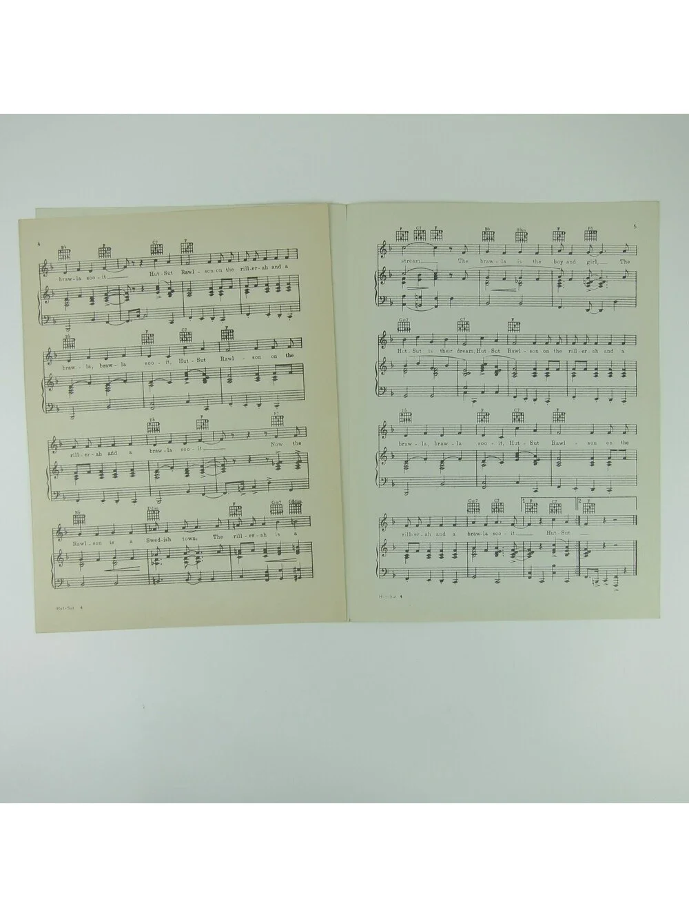 Sheet Music The Hut-Sut Song Eddie Cantor Olive Major Dinah Shore Vintage 1941